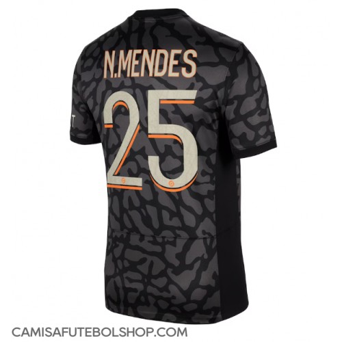 Camisa de time de futebol Paris Saint-Germain Nuno Mendes #25 Replicas 3º Equipamento 2023-24 Manga Curta